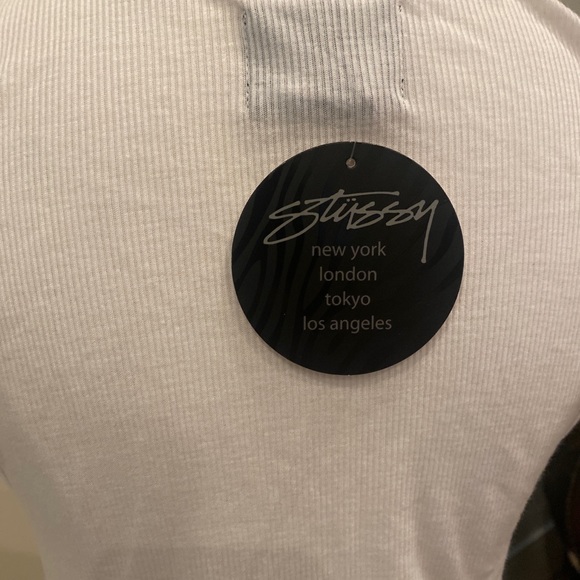 Stussy Womens Dress Large White Black Boy Beater Streetwear Skate Casual Adult. - Picture 3 of 6